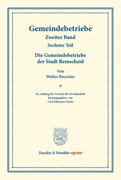 Die Gemeindebetriebe der Stadt Remscheid. - Bucerius, Walter