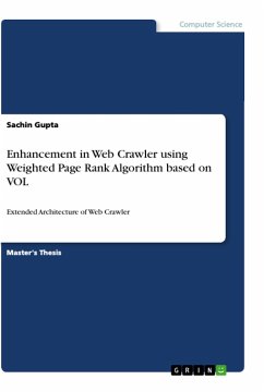 Enhancement in Web Crawler using Weighted Page Rank Algorithm based on VOL