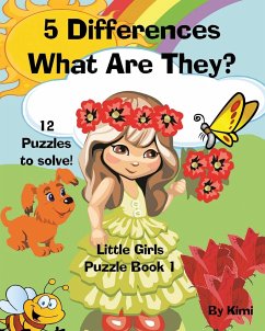 5 Differences - What Are They? Little Girls - Puzzle Book 1 - Kimi, Kimi