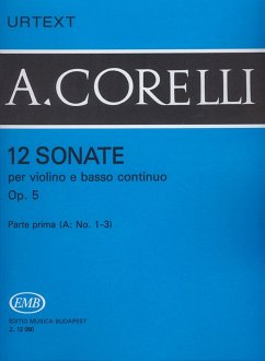 Cover 12 Sonaten op.5 Band 1 für Violine und Bc