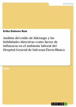Análisis del estilo de liderazgo y las habilidades directivas como factor de influencia en el ambiente laboral del Hospital General de Sub-zona Tierra Blanca - Dolores Ruiz, Erika
