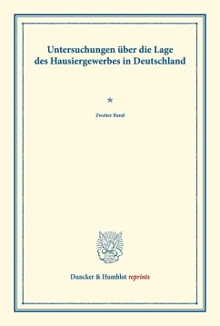 Cover Untersuchungen über die Lage des Hausiergewerbes in Deutschland.