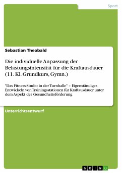 Die individuelle Anpassung der Belastungsintensität für die Kraftausdauer (11. Kl. Grundkurs, Gymn.) (eBook, PDF) - Theobald, Sebastian
