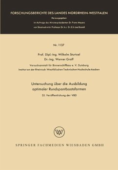 Untersuchung über die Ausbildung optimaler Rundspantbootsformen - Sturtzel, Wilhelm