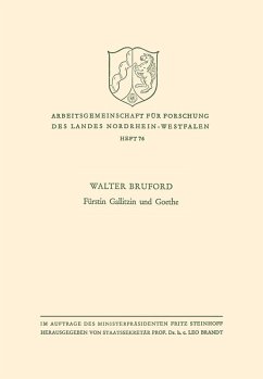 Fürstin Gallitzin und Goethe - Bruford, Walter Horace