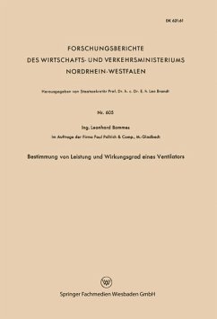 Bestimmung von Leistung und Wirkungsgrad eines Ventilators - Bommes, Leonhard