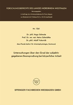 Untersuchungen über den Grad der subjektiv gegebenen Beanspruchung bei körperlicher Arbeit - Schmale, Hugo