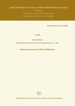 Temperaturmessung in Glimmentladungen - Strack, Hans