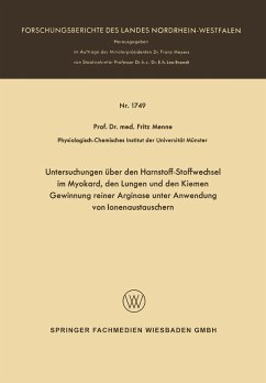 Untersuchungen über den Harnstoff-Stoffwechsel im Myokard, den Lungen und den Kiemen Gewinnung reiner Arginase unter Anwendung von Ionenaustauschern - Menne, Fritz