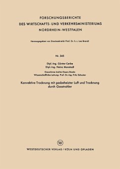 Konvektive Trocknung mit gasbeheizter Luft und Trocknung durch Gasstrahler - Cerbe, Günter