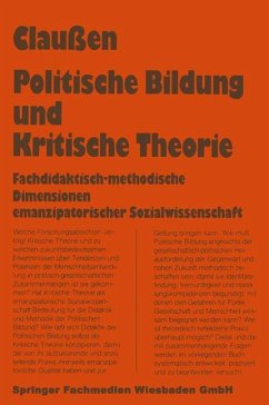 Politische Bildung und Kritische Theorie - Claußen, Bernhard