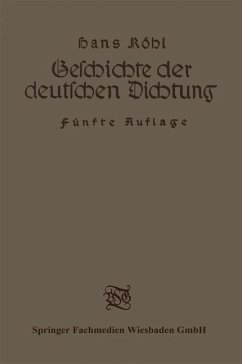 Geschichte der deutschen Dichtung - Röhl, Dr. Hans