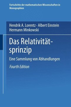 Das Relativitätsprinzip - Lorentz, H. A.;Einstein, A.;Minkowski, H.