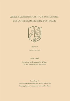 Somnium und verwandte Wörter in den romanischen Sprachen - Schalk, Fritz