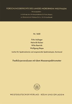 Festkörperanalysen mit dem Massenspektrometer - Aulinger, Fritz