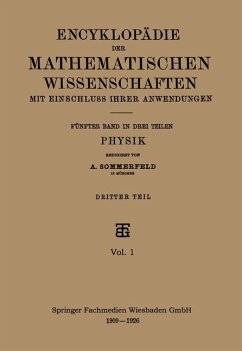 Encyklopädie der Mathematischen Wissenschaften mit Einschluss ihrer Anwendungen - Sommerfeld, A.