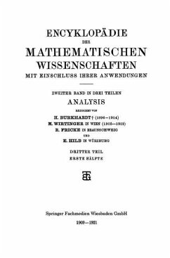 Encyklopädie der Mathematischen Wissenschaften mit Einschluss ihrer Anwendungen - Burkhardt, H.;Wirtinger, M.;Fricke, R.