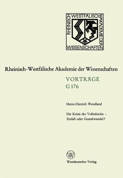 Cover Die Krisis der Volkskirche - Zerfall oder Gestaltwandel?