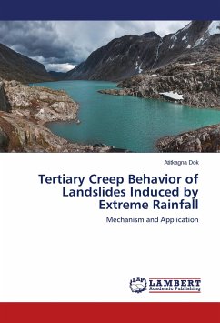 Tertiary Creep Behavior of Landslides Induced by Extreme Rainfall