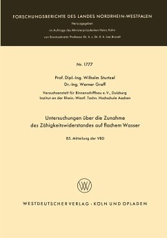 Untersuchungen über die Zunahme des Zähigkeitswiderstandes auf flachem Wasser - Sturtzel, Wilhelm