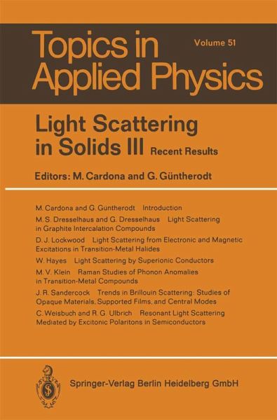 Light Scattering in Solids III Light Scattering in Solids III