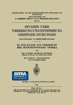 Studien Über Vererbung und Entstehung Geistiger Störungen - Entres, Josef Lothar