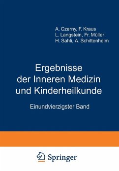 Ergebnisse der inneren Medizin und Kinderheilkunde - Langstein, L.;Schittenhelm, A.