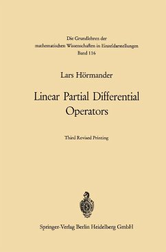 Linear Partial Differential Operators - Hörmander, Lars