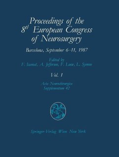 Proceedings of the 8th European Congress of Neurosurgery Barcelona, September 6¿11, 1987