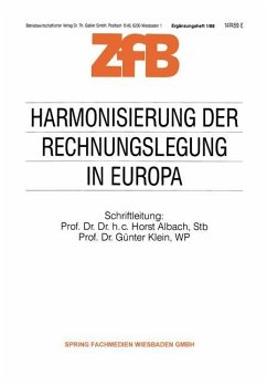 Harmonisierung der Rechnungslegung in Europa - Albach, Horst;Klein, Günter