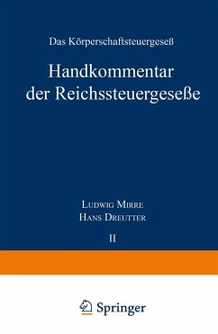 Handkommentar der Reichssteuergeseße - Mirre, Ludwig;Dreutter, Hans