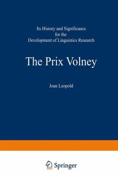 The Prix Volney: Its History and Significance for the Development of Linguistics Research