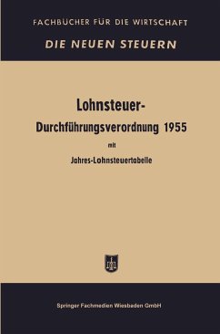 Lohnsteuer-Durchführungsverordnung - Monatslohnsteuertabelle, Jahres- und