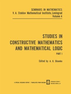 Studies in Constructive Mathematics and Mathematical Logic