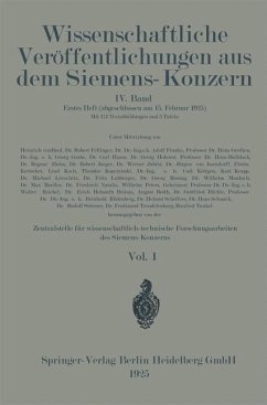 Wissenschaftliche Veröffentlichungen aus dem Siemens-Konzern - Boul, Heinrich von;Fellinger, Robert;Franke, Adolf