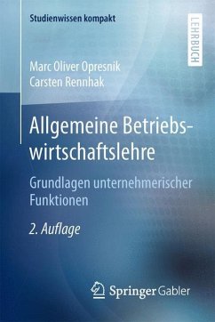 Allgemeine Betriebswirtschaftslehre - Opresnik, Marc Oliver;Rennhak, Carsten