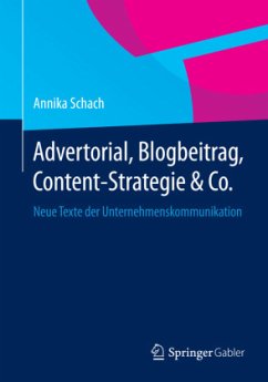 Advertorial, Blogbeitrag, Content-Strategie & Co. - Schach, Annika