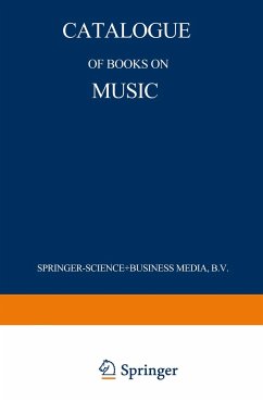 Catalogue of Books on Music - Nijhoff, Martinus