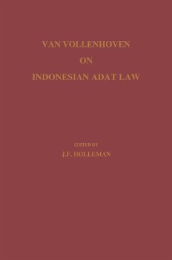 Van Vollenhoven on Indonesian Adat Law - Vollenhoven, Cornelis van;Holleman, J. F.;Sonius, H.W.J.