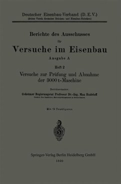 Versuche zur Prüfung und Abnahme der 3000 t-Maschine