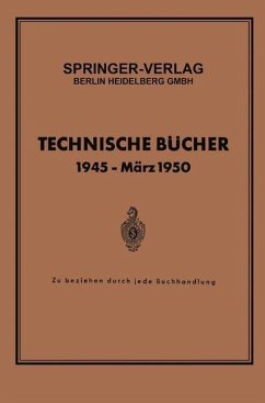 Technische Bücher 1945 ¿ März 1950