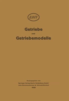 Getriebe und Getriebemodelle - Auschuss Fur witschaftiliche fertigung,Berlin,Verein