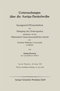 Untersuchungen über die Auriga-Dunkelwolke - Hartwig, Georg