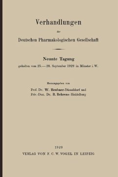 Verhandlungen der Deutschen Pharmakologischen Gesellschaft - Heubner, W.;Behrens, B.