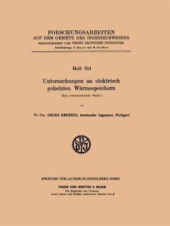 Untersuchungen an elektrisch geheizten Wärmespeichern - Herberg, Georg