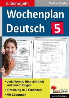 Wochenplan Deutsch, 5. Schuljahr - Hauke, Sabine