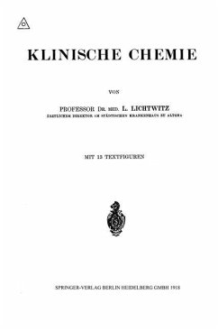 Klinische Chemie - Lichtwitz, Leopold
