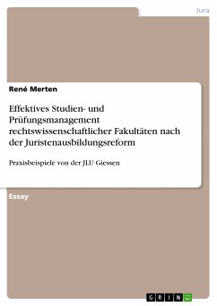 Effektives Studien- und Prüfungsmanagement rechtswissenschaftlicher Fakultäten nach der Juristenausbildungsreform (eBook, PDF) - Merten, René