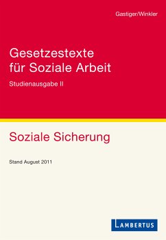 Gesetzestexte für Soziale Arbeit (eBook, PDF) - Gastiger, Sigmund; Winkler, Jürgen