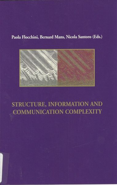 Structure, Information and Communication Complexity, IIS 1 (eBook, PDF) Structure, Information and Communication Complexity, IIS 1 (eBook, PDF)